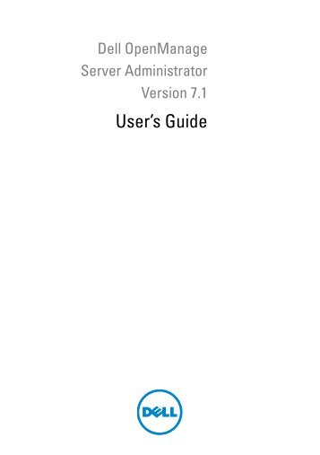 Dell OpenManage Server Administrator User's Guide - Dell Support