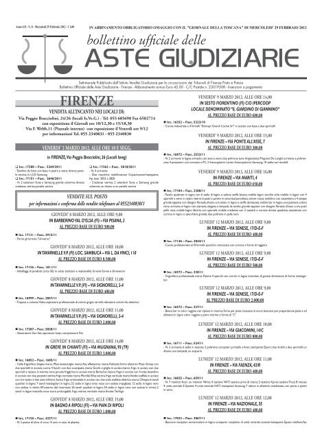 Tribunale Di Firenze Isveg Istituto Vendite Giudiziarie