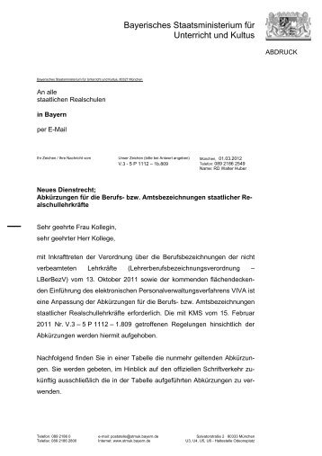 Bayerisches Staatsministerium für Unterricht und Kultus - BRLV