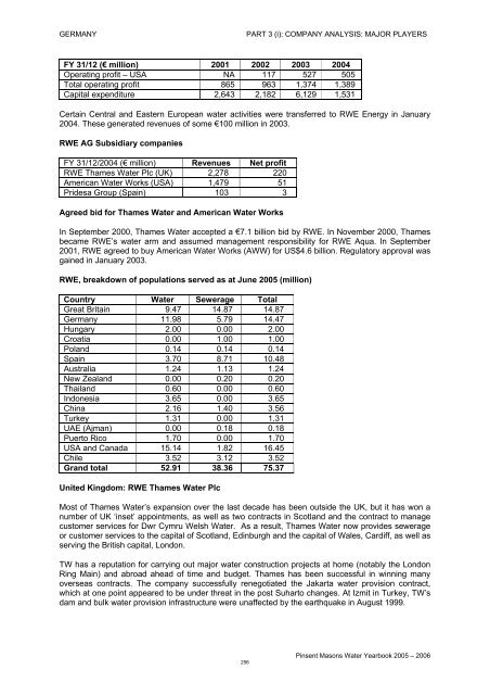2005 - 2006 - Pinsent Masons Water Yearbook 2012