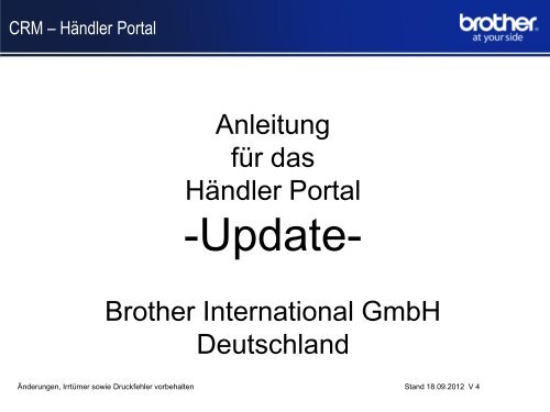 ID Sample Presentation - Brother International GmbH