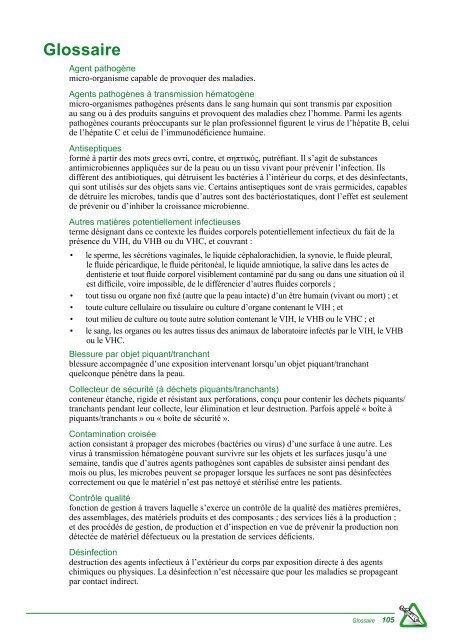 Lignes directrices de l'OMS applicables aux prélèvements sanguins ...