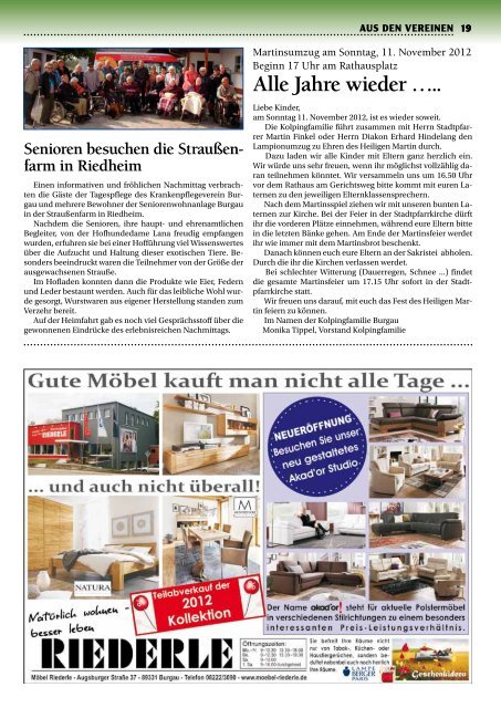 Ausgabe: Nr. 26 · November 2012 · monatlich ... - Stadt Burgau