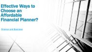 Best and Effective Ways to Choose an Affordable Financial Planner