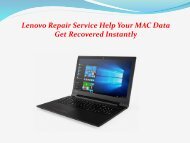Lenovo Repair Service Help Your MAC Data Get Recovered Instantly