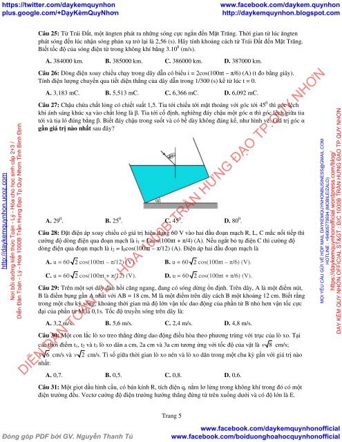 Bộ đề thi thử THPT QG 2018 Các môn TOÁN - LÍ - HÓA Các trường THPT Cả nước CÓ HƯỚNG DẪN GIẢI (Lần 26) [DC21052018]