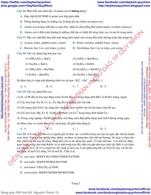 Bộ đề thi thử THPT QG 2018 Các môn TOÁN - LÍ - HÓA Các trường THPT Cả nước CÓ HƯỚNG DẪN GIẢI (Lần 26) [DC21052018]