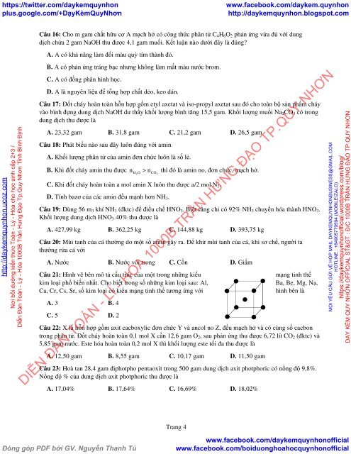 Bộ đề thi thử THPT QG 2018 Các môn TOÁN - LÍ - HÓA Các trường THPT Cả nước CÓ HƯỚNG DẪN GIẢI (Lần 26) [DC21052018]