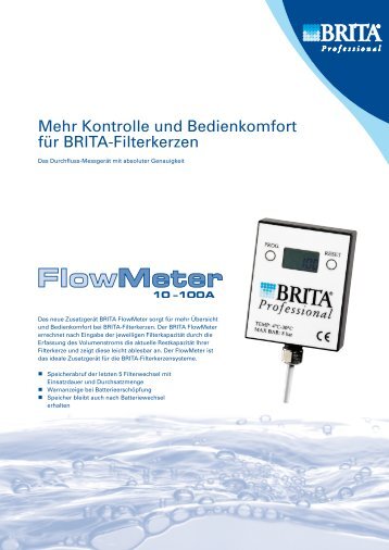 Mehr Kontrolle und Bedienkomfort für BRITA ... - BRITA GmbH
