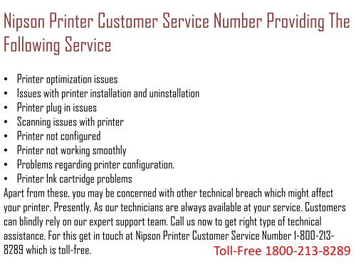 +1 800-213-8289 Nipson Printer Customer Service Number