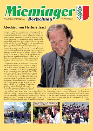 Abschied von Herbert Traxl - Gemeinde Mieming