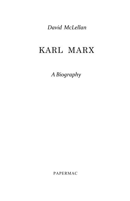 KARL MARX