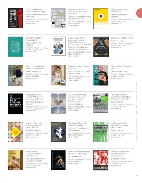 Intellect Books Catalogue 2018