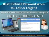 Reset Hotmail Password
