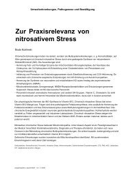Zur Praxisrelevanz von nitrosativem Stress - Heck Bio-Pharma GmbH
