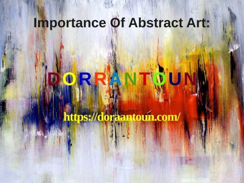 Importance Of Abstract Art
