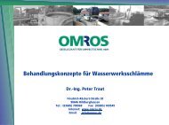 Behandlungskonzepte für Wasserwerksschlämme