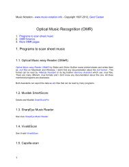 Optical Music Recognition (OMR)