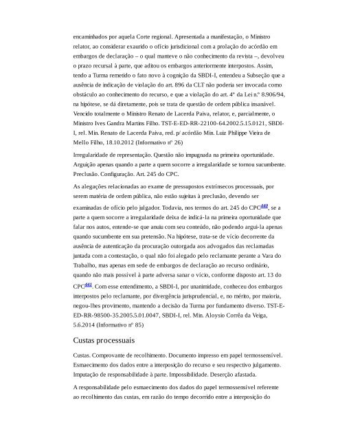 01 -SÚMULAS E OJS DO TST COMENTADAS E ORGANIZADAS POR ASSUNTO (Élisson Miessa e Henrique Correia ed. 2016)