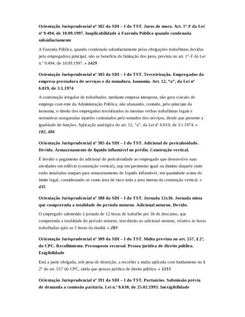 01 -SÚMULAS E OJS DO TST COMENTADAS E ORGANIZADAS POR ASSUNTO (Élisson Miessa e Henrique Correia ed. 2016)