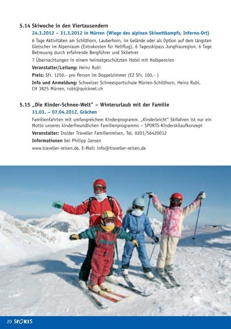 Programm 2011/2012 - Sports