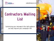 Contractors Mailing List | Builders and General Contractors Email List