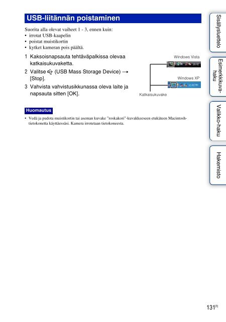 Sony NEX-5D - NEX-5D Guide pratique Finlandais