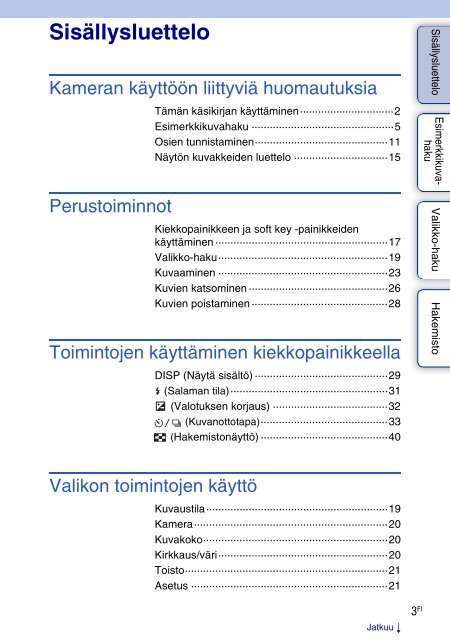 Sony NEX-5D - NEX-5D Guide pratique Finlandais