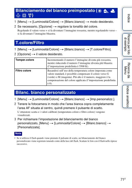 Sony NEX-5D - NEX-5D Guide pratique Italien