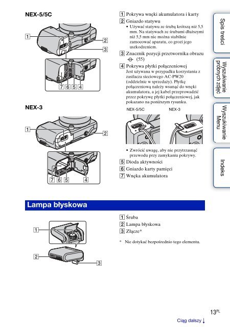 Sony NEX-5D - NEX-5D Guide pratique Polonais