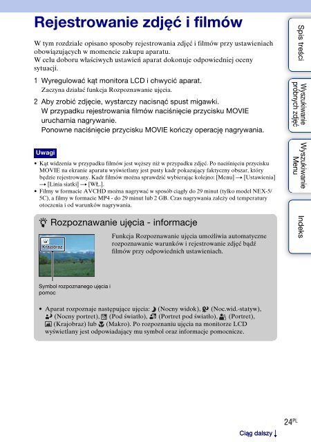 Sony NEX-5D - NEX-5D Guide pratique Polonais