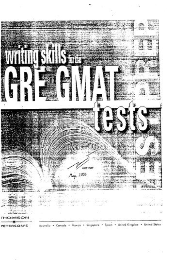 Writing Skills For GRE GMAT