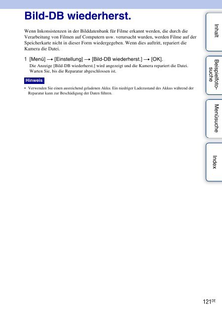 Sony NEX-5D - NEX-5D Guide pratique Allemand