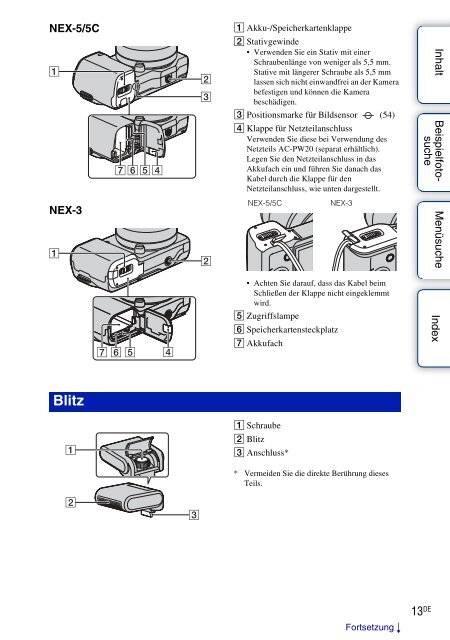 Sony NEX-5D - NEX-5D Guide pratique Allemand