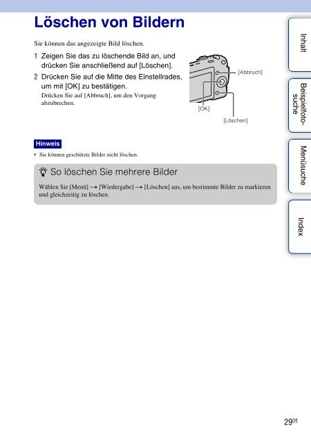 Sony NEX-5D - NEX-5D Guide pratique Allemand