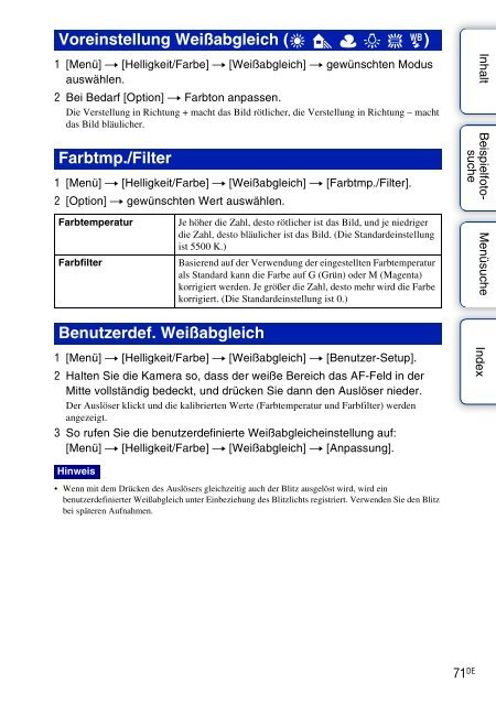 Sony NEX-5D - NEX-5D Guide pratique Allemand