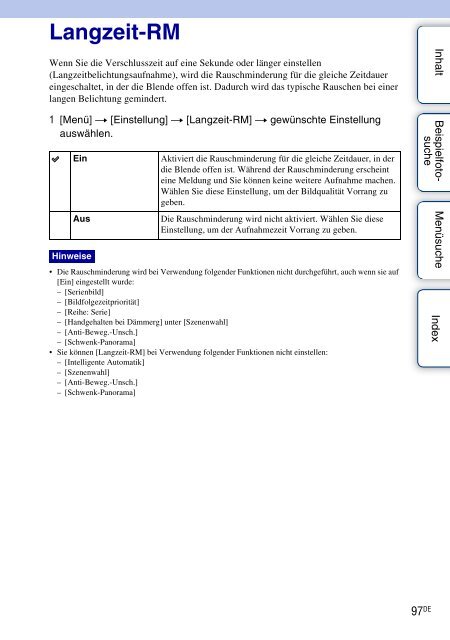 Sony NEX-5D - NEX-5D Guide pratique Allemand