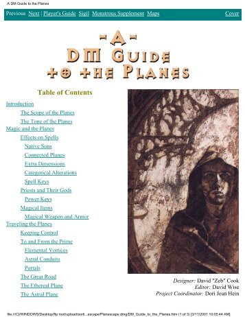 Planescape - A DM Guide To The Planes