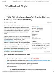 $179.80 OFF – Exchange Tasks 365 Standard Edition Coupon Code (100% WORKING)