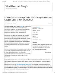 $79.80 OFF – Exchange Tasks 2010 Enterprise Edition Coupon Code (100% WORKING)