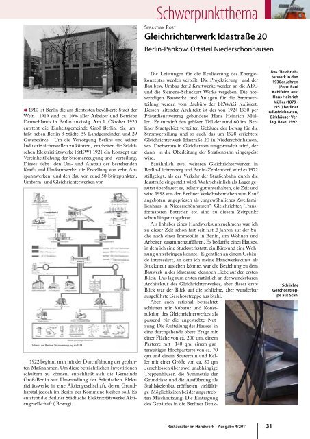 Restaurator im Handwerk – Ausgabe 4/2011 - Kramp & Kramp