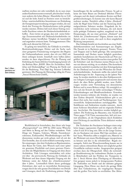 Restaurator im Handwerk – Ausgabe 4/2011 - Kramp & Kramp