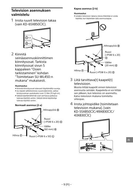 Sony KD-55X8509C - KD-55X8509C Istruzioni per l'uso Svedese