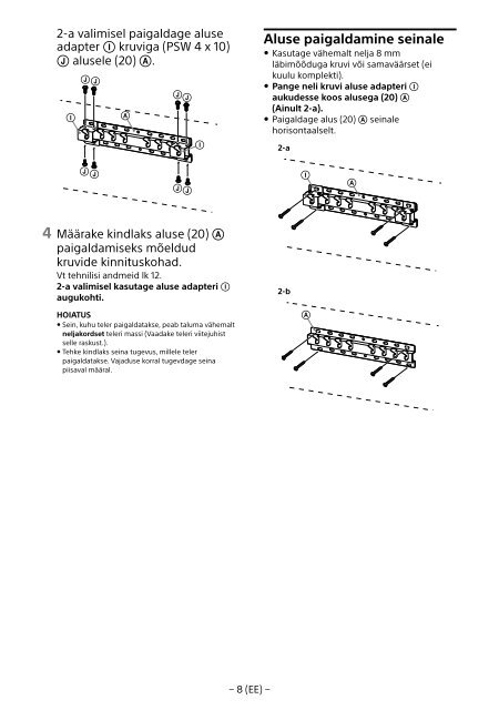 Sony KD-55X8509C - KD-55X8509C Istruzioni per l'uso Svedese