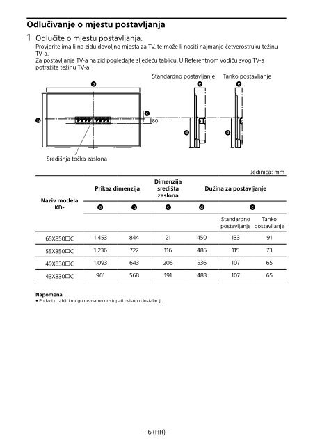 Sony KD-55X8509C - KD-55X8509C Istruzioni per l'uso