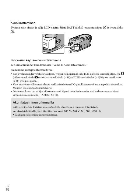 Sony HDR-XR520E - HDR-XR520E Consignes d&rsquo;utilisation Danois