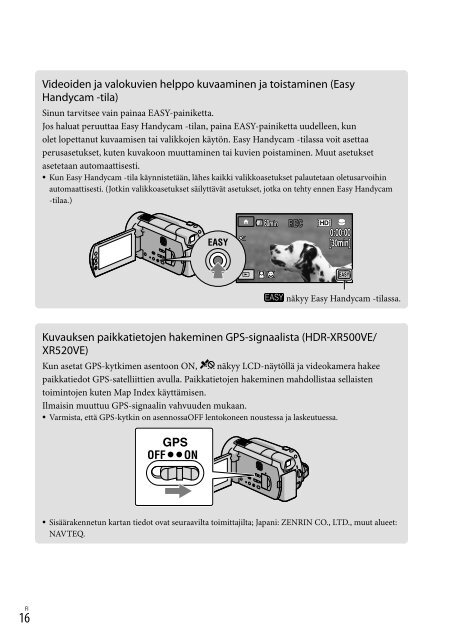 Sony HDR-XR520E - HDR-XR520E Consignes d&rsquo;utilisation Danois