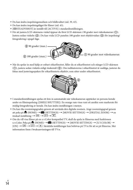 Sony HDR-XR520E - HDR-XR520E Consignes d&rsquo;utilisation Danois