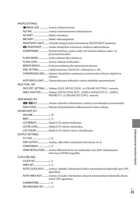 Sony HDR-XR520E - HDR-XR520E Consignes d&rsquo;utilisation Danois