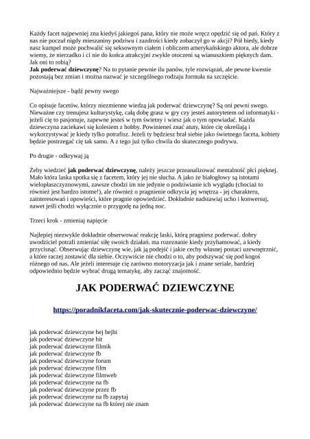 Jak poderwac dziewczyne